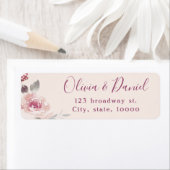 Romantische Rücksendeadresse Aquarell (Insitu)