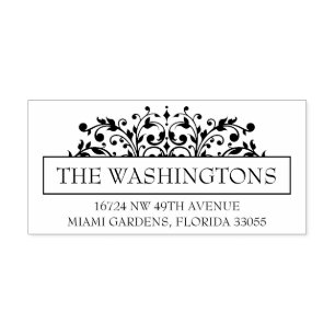 Romantische Rücksendeadresse Briefmarke für Umschl Gummistempel