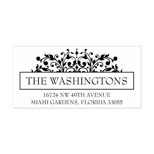 Romantische Rücksendeadresse Briefmarke für Umschl Gummistempel (Prägung)