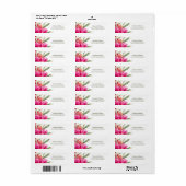 Romantische Rücksendeadressen-Aufkleber für Blumen (Vorne)