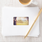 Romantische Rustikale Bäume und Herz-Hochzeit Adressaufkleber (Insitu)