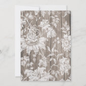 Romantische rustikale Blume Hochzeit Einladung (Rückseite)