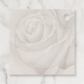 Romantische Rustikale Blume Hochzeit Geschenkanhänger (Rückseite)