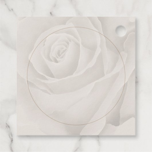 Romantische Rustikale Blume Hochzeit Geschenkanhänger (Rückseite)