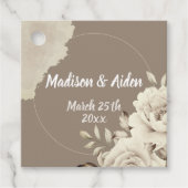 Romantische Rustikale Blume Hochzeit Geschenkanhänger (Vorderseite)