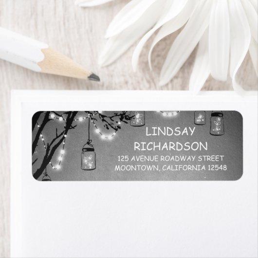 Romantische Rustikale Firefans Mason Jars Gray Wed (Insitu)