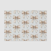 Romantische Rustikale Grüne Goldbow-Hochzeit Seidenpapier (Vorderseite)