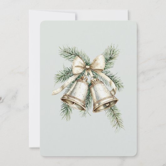 Romantische Rustikale, grüne Goldbrunnenkleidung Einladung (Rückseite)