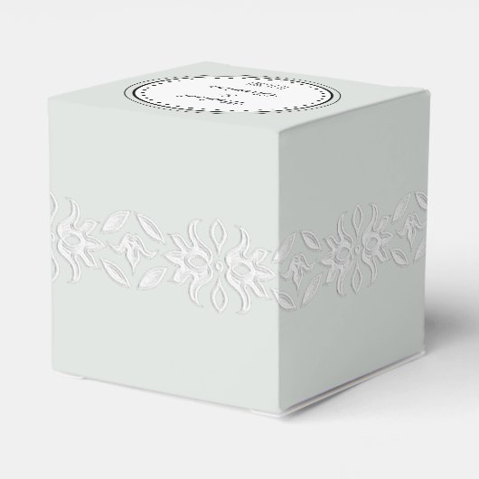 Romantische, rustikale Hochzeit Geschenkschachtel (Rückseite)