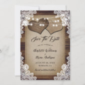 Romantische Rustikale Hochzeit mit Laubholz Save The Date (Vorderseite)