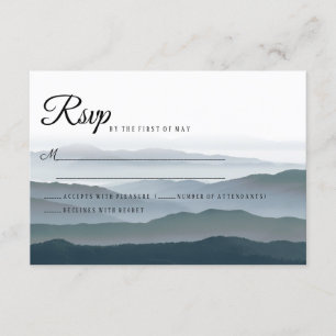 Romantische Rustikale Hochzeit RSVP Karte