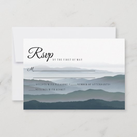 Romantische Rustikale Hochzeit RSVP Karte (Vorderseite)