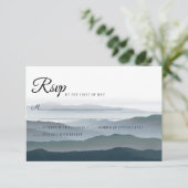 Romantische Rustikale Hochzeit RSVP Karte (Stehend Vorderseite)