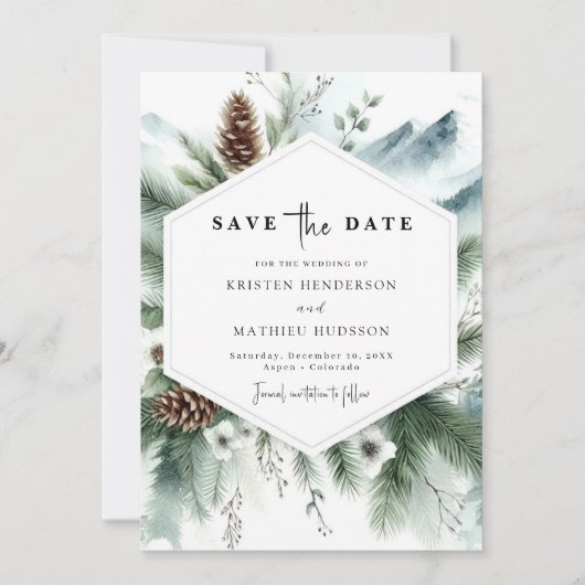 Romantische Rustikale Hochzeit Save The Date (Vorderseite)