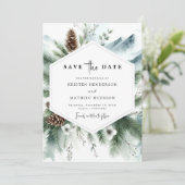 Romantische Rustikale Hochzeit Save The Date (Stehend Vorderseite)