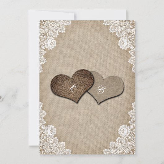 Romantische Rustikale Hochzeit Save the Date (Rückseite)