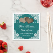 Romantische Rustikale Hochzeit und Aquamarine Hoch Serviette (Beispiel)