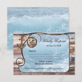 Romantische Rustikale Hochzeitskarte RSVP Karte (Vorne/Hinten)