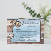 Romantische Rustikale Hochzeitskarte RSVP Karte (Stehend Vorderseite)