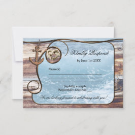 Romantische Rustikale Hochzeitskarte RSVP Karte