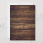 Romantische Rustikale Holzbrille und Hochzeit Einladung (Rückseite)