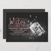 Romantische rustikale Maurerjar & Fireflies Hochze Einladung (Vorne/Hinten)