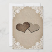 Romantische Rustikale Shabby Chic Hochzeit Save The Date (Rückseite)