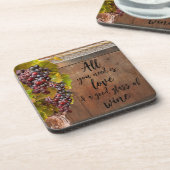 Romantische Rustikale Trauben Untersetzer (Linke Seite)