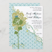 Romantische Rustikale Vogelgezwitscher Einladung (Vorne/Hinten)