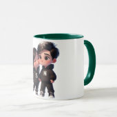 "Romantische S + N Monogramm - Ein Symbol der Lieb Tasse (VorderseiteRechts)