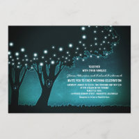 Romantische Saitenlichter Bäume rustikale Hochzeit