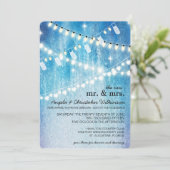 Romantische Saitenlichter nach Hochzeit Einladung (Stehend Vorderseite)