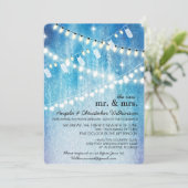 Romantische Saitenlichter nach Hochzeit Einladung (Stehend Vorderseite)