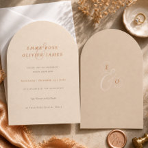 Romantische Sandbogen-Hochzeitseinladung