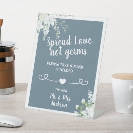 Romantische sanfte Blume Hochzeitscreme Sockelschild