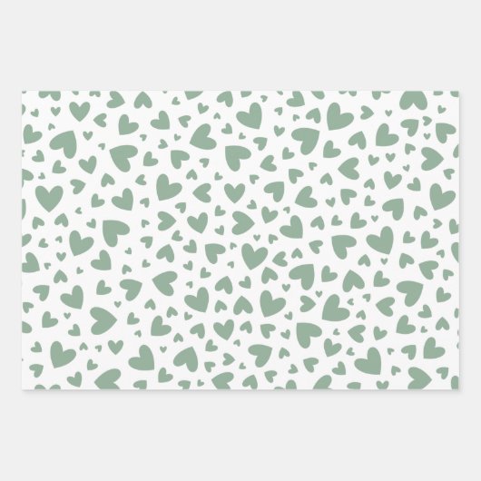 Romantische sanfte Liebe Herz Geschenkpapier Set (Vorderseite 3)