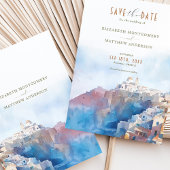 Romantische Santorini Griechenland Save the Date K Einladung