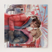 Romantische Sapphic Couple Watercolor Puzzle (Horizontal)