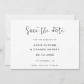 Romantische Save the Date Ankündigung einer Fotoka (Rückseite)