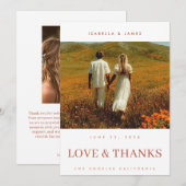 Romantische Save The Date Dankeskarten (Vorne/Hinten)