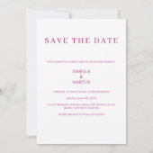 Romantische "Save The Date" - Flachkarte Save The Date (Rückseite)