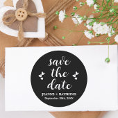 Romantische Save the Date-Hochzeitsankündigung Runder Aufkleber