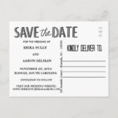 Romantische Save the Date Hochzeitspostkarte Ankündigungspostkarte (Rückseite)