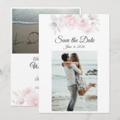 Romantische Save the Date-Karte Date (Vorne/Hinten)