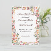 Romantische Save the Date-Karte Einladung (Stehend Vorderseite)