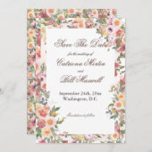 Romantische Save the Date-Karte Einladung (Vorne/Hinten)