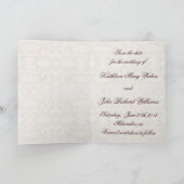 Romantische Save the Date Karte mit Text (Innenseite)