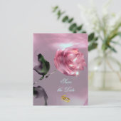 Romantische Save the Date Postkarte (Stehend Vorderseite)
