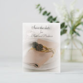 Romantische Save the Date Postkarte (Stehend Vorderseite)
