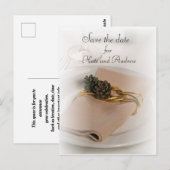 Romantische Save the Date Postkarte (Vorne/Hinten)